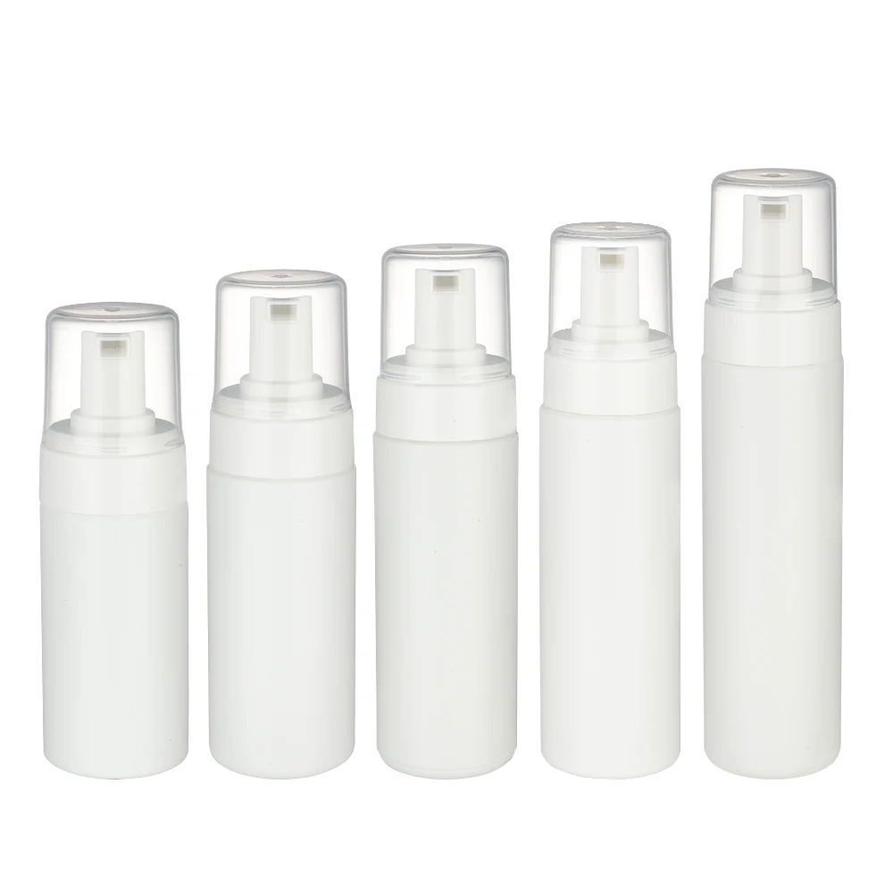 Wholesale PET White soap foam pump bottle containers 30ml/50ml/60ml capacity and lid