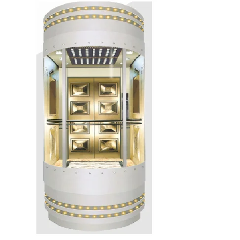 New safe systems outdoor glass lift transparent stainless steel elevator