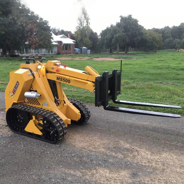 Farm Manure Removal Mini Skid Steer Loader MS500 Crawler Small Front End Loader