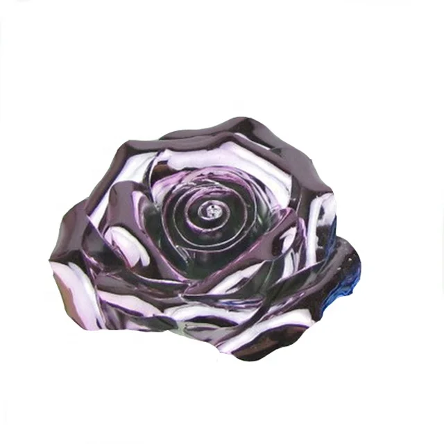 Purple Electroplating Ceramic Flowers And Handmade Custom Porcelain Flowers For Home Decoration