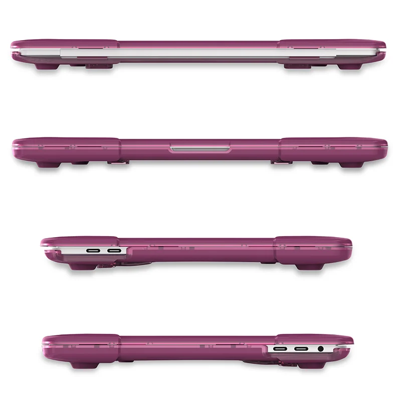 For Macbook Air 13 inch 2018 2020 hard PC transparent clear crystal cover with folding kickstand laptop case