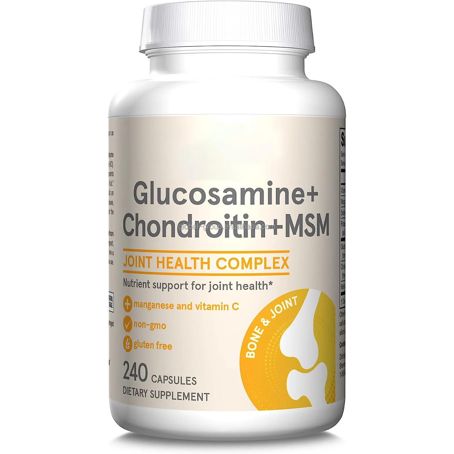 OEM/ODM Label chondroitin glucosamine msm with turmeric glucosamine chondroitin capsules