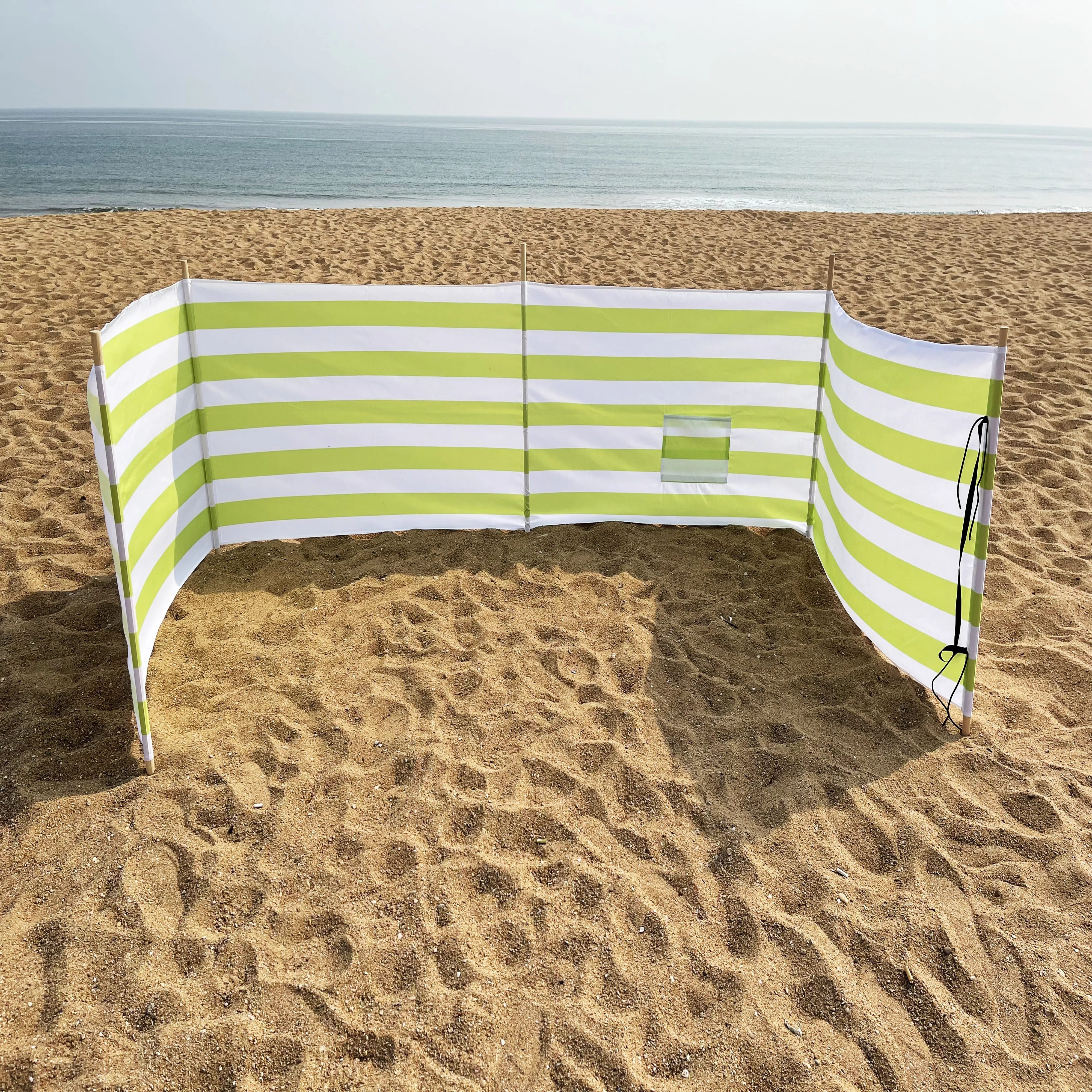MU 15ft, 17ft, 20ft, 25ft Customized Wooden Poles Outdoor Camping Wind Screen Shield Sun Shade Beach Windbreaker