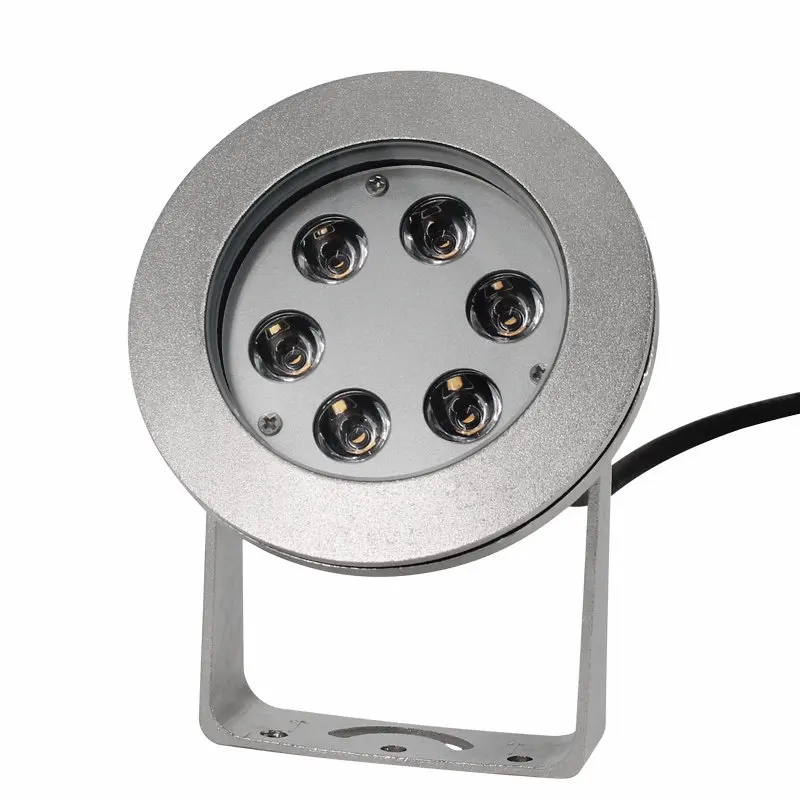 Hot sale 24W submersible dmx rgb 316L stainless steel IP68 waterproof round shape underwater led swimming pool light