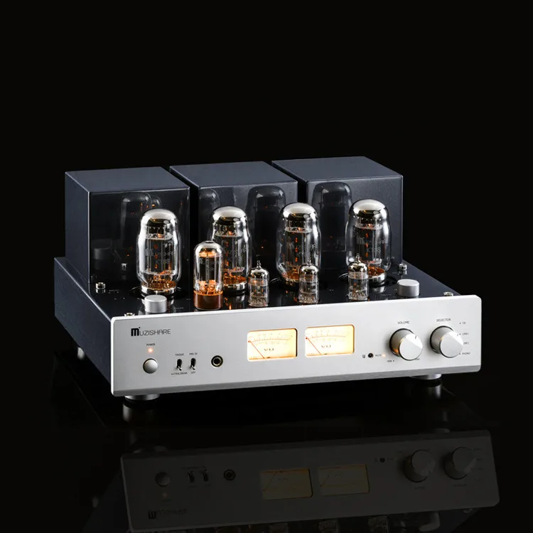 Q-019 MUZISHARE X7 интегрированный ламповый усилитель KT88x4 AB1 двухтактный 25 ~ 45 Вт защитный чехол для мобильного телефона U L переключатель 110V/220V мм