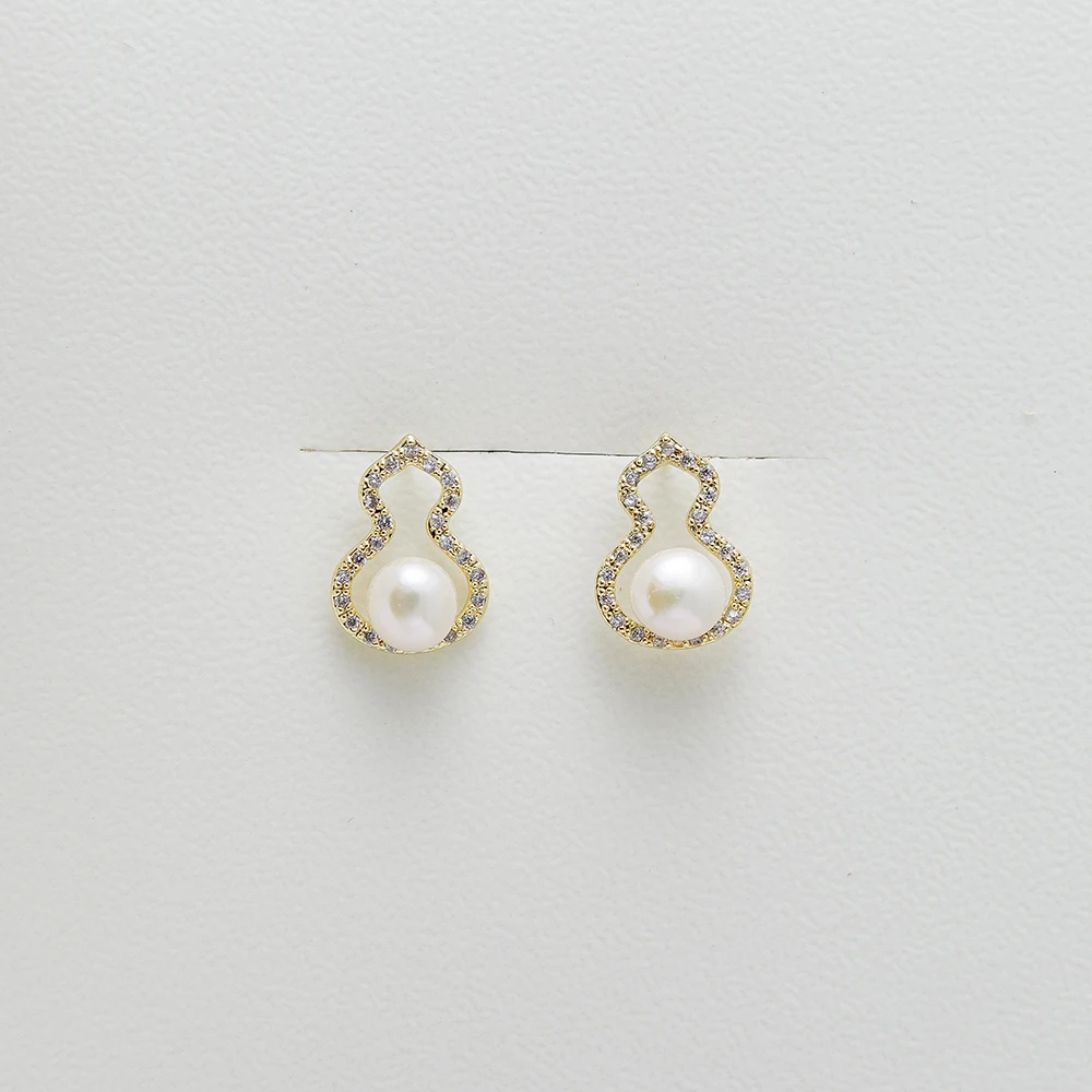 Wholesale Earrings In Bulk Jewelry Freshwater Pearl Earrings Set For Woman Ladies Fancy Fashion Stud Earrings