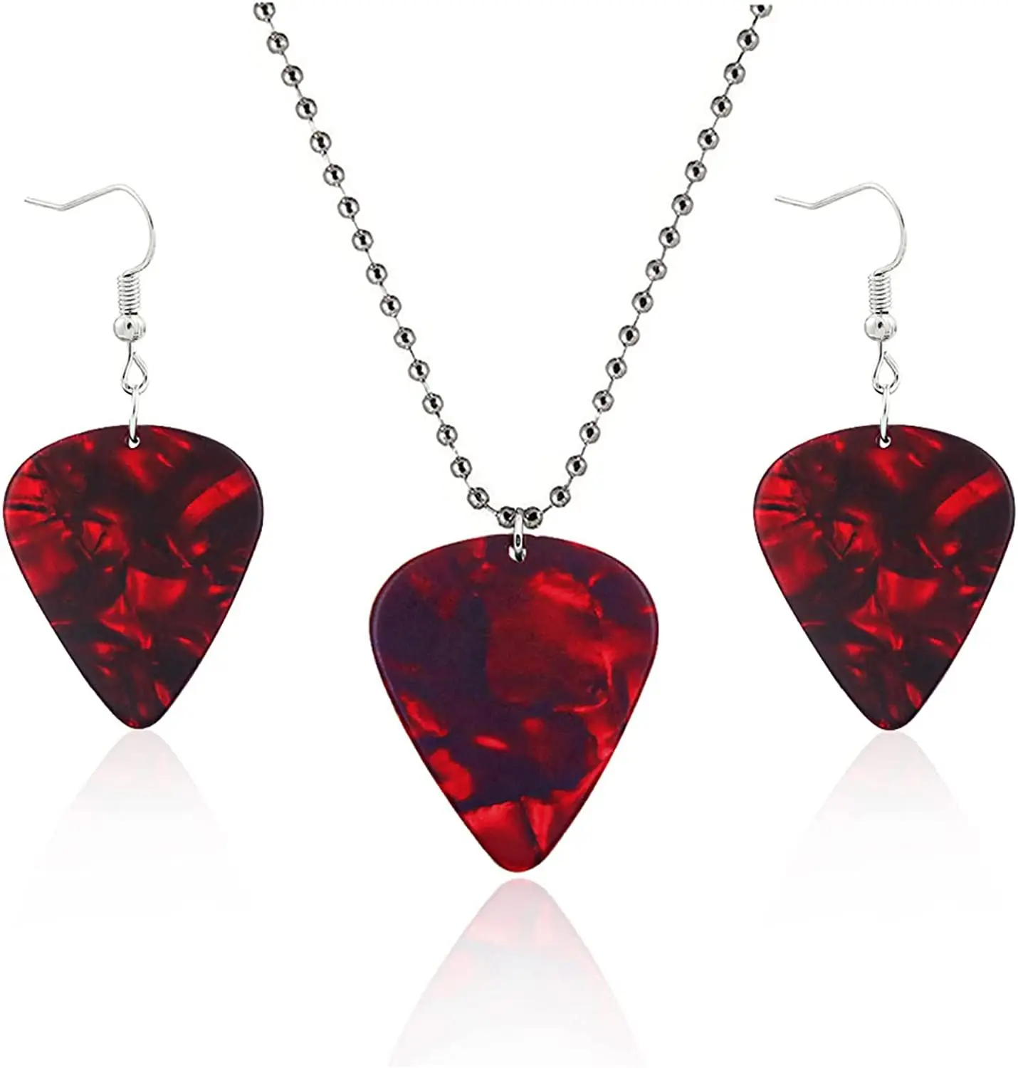 Strange Things Eddie Munson Necklaces ST Merchandise Guitar Pick Eddie Earring Rock Music Gifts for Kids Girls Teens Women Men