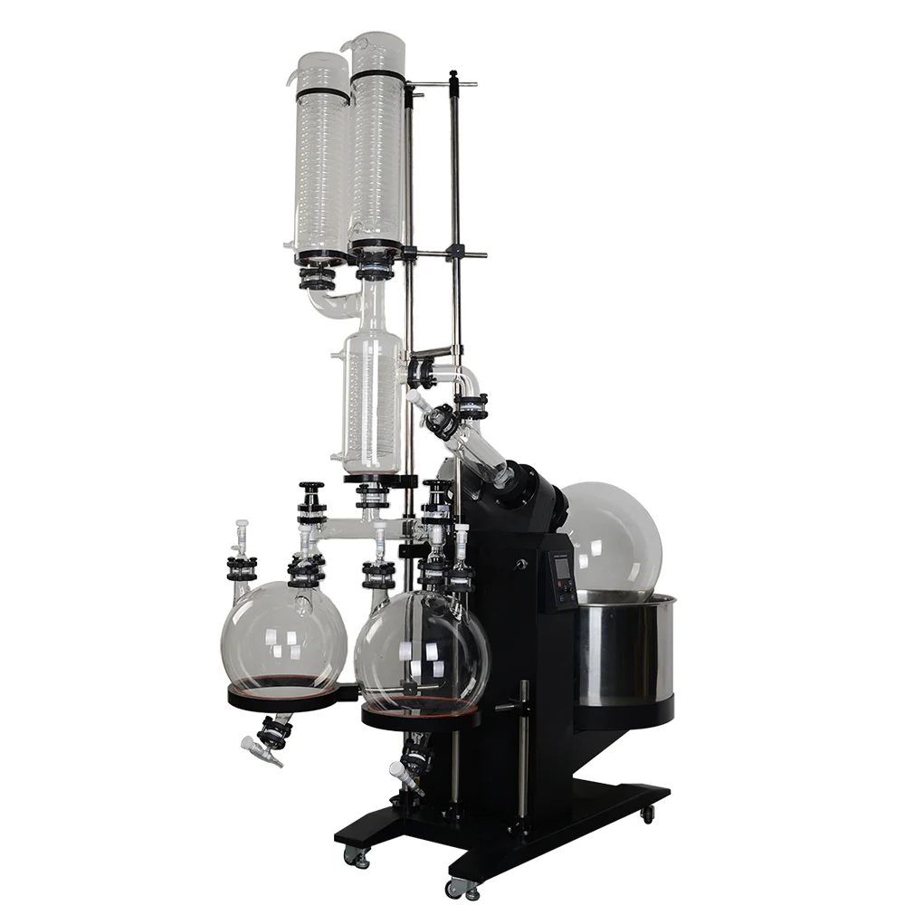 Double-condenser High Evaporation Efficiency Vacuum Solvent Evaporator