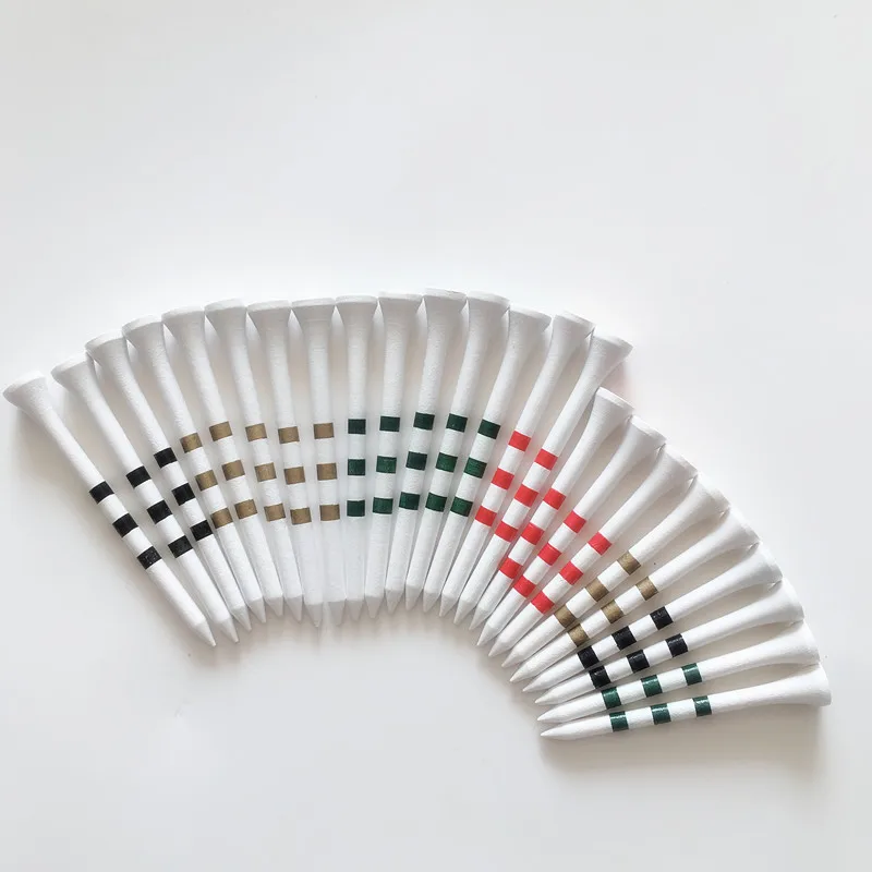 Factory Wholesale High Quality Cheap Colour Wooden Golf Tees Can Custom Logo