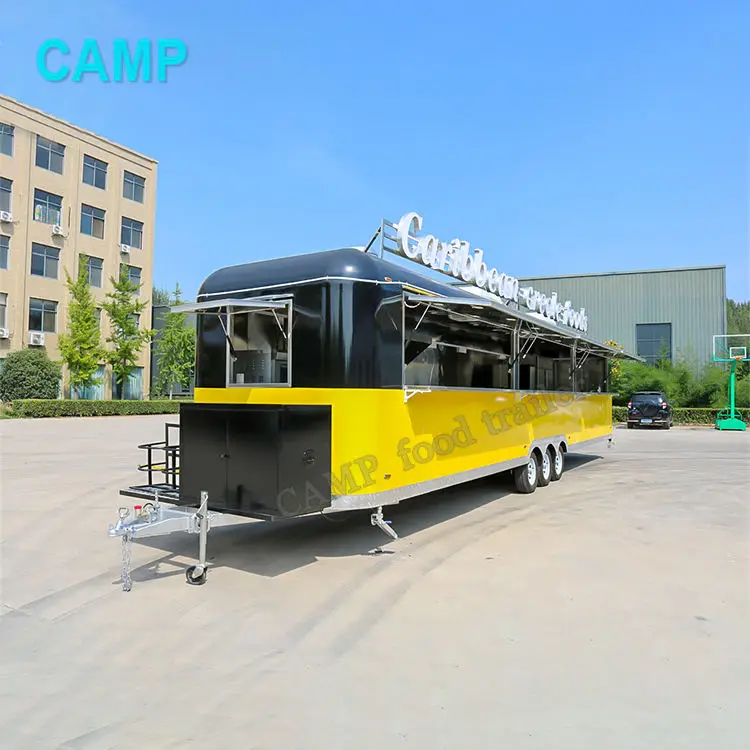 Large food truck airstream food carts and food trailers fully equipped bbq truck