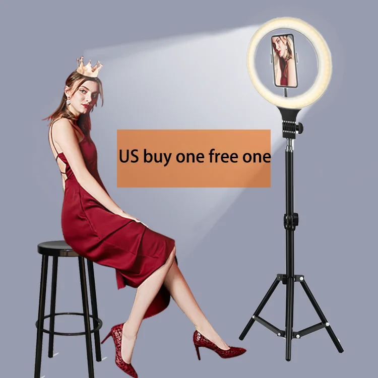 Usa In Stock Buy One Free One 6 Inch Photography Fill Light Tik Tok Video Dimmable Led Selfie Ring Light With Tripod Stand