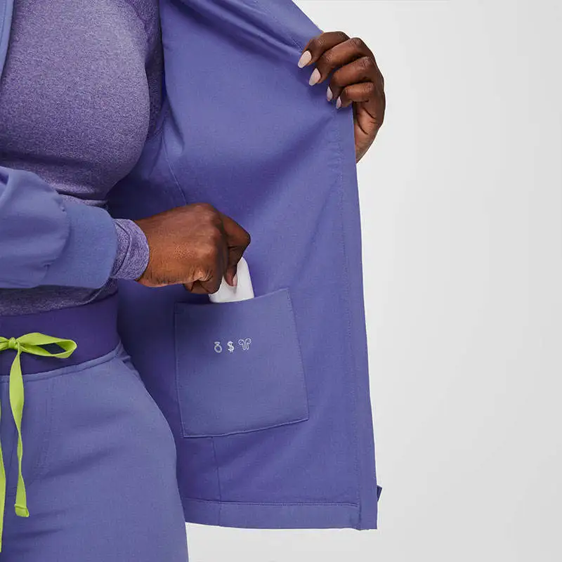 Hot Selling Wholesale Custom Long Sleeve Jacket Doctor Nurse Hospital Uniform Nursing Medical Jackets Lab Scrub Set For Women