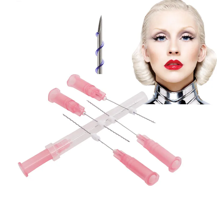 
High quality disposable Mono screw PDO PCL suture collagen sharp needle 30G 38mm v line eyes face lift PDO thread korea 