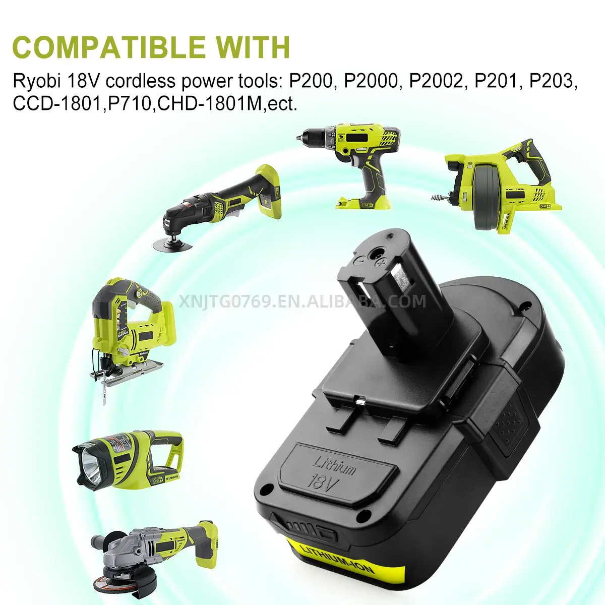 Сменный литий-ионный аккумулятор Ryobi 21700 Cell 18 в 4 Ач P102 P103