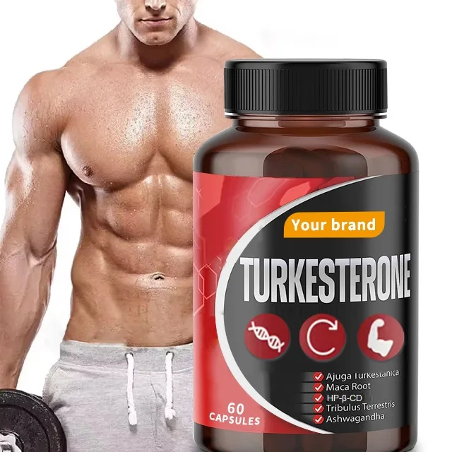 Private label herbal supplement tur-kesterone capsules male healthcare sports muscle benefits products manufacturer