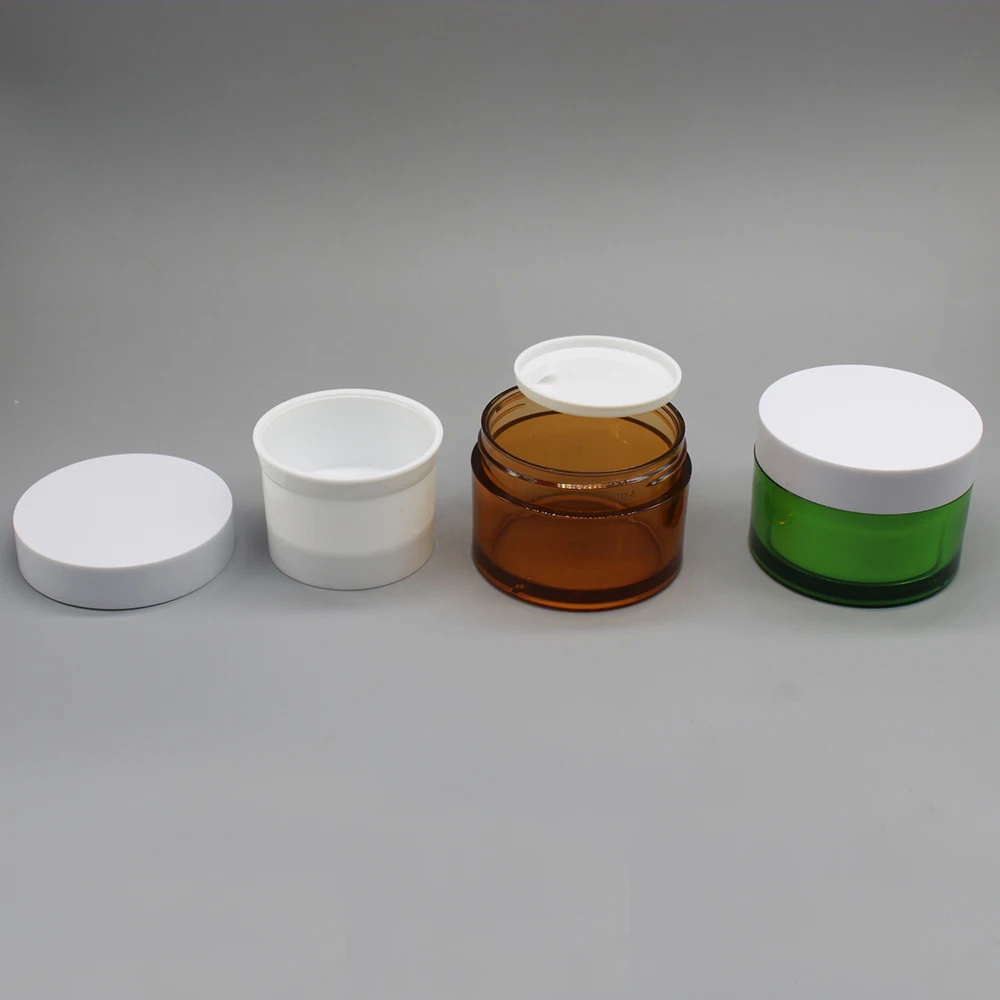 Best Manufacturers Skin Care Cheap Plastic Plastic Sealable Jar Empty Double Wall Pet Plastic Cream Jar