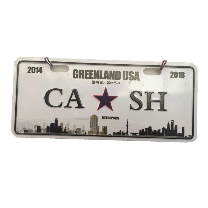Factory Price Custom Decor Metal Aluminum Decorative License Plate Car Number Plate