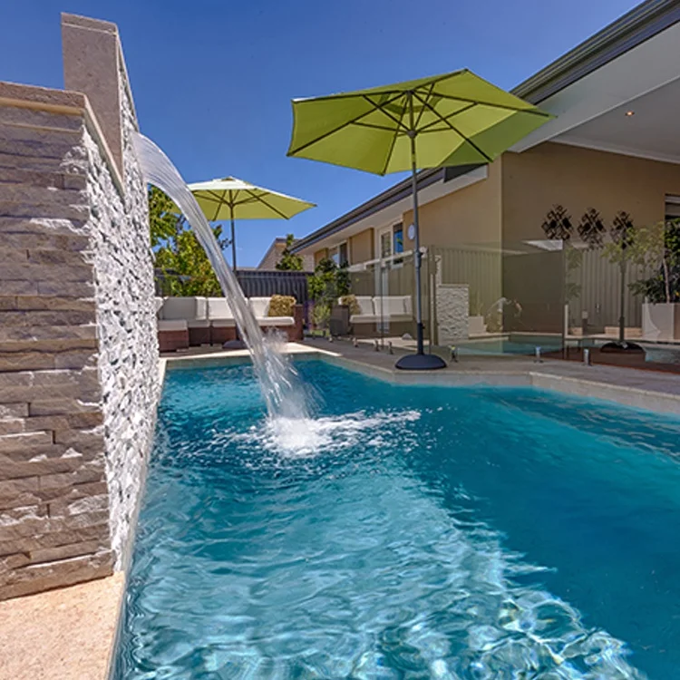 Plastic swimming pool water feature acrylic water spillway blade with remote control