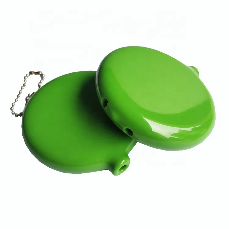 Amazon Top Seller Eco-friendly Mini Silicone Round Coin Purses Keychain Customized Logo Printed Rubber PVC Coin Case