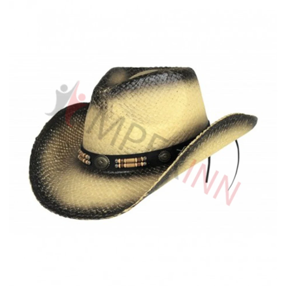 custom pu leather cowboy hat with string 2020 Custom Cap Hat new design hats available your