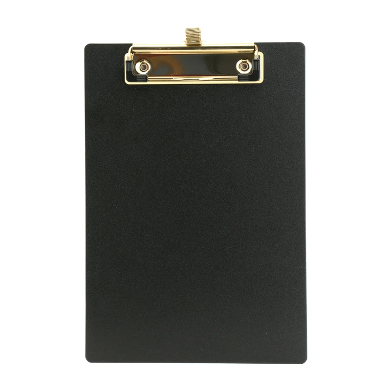 A4 Clipboard WITH pen holder gold metal clip pp foam single clipboard