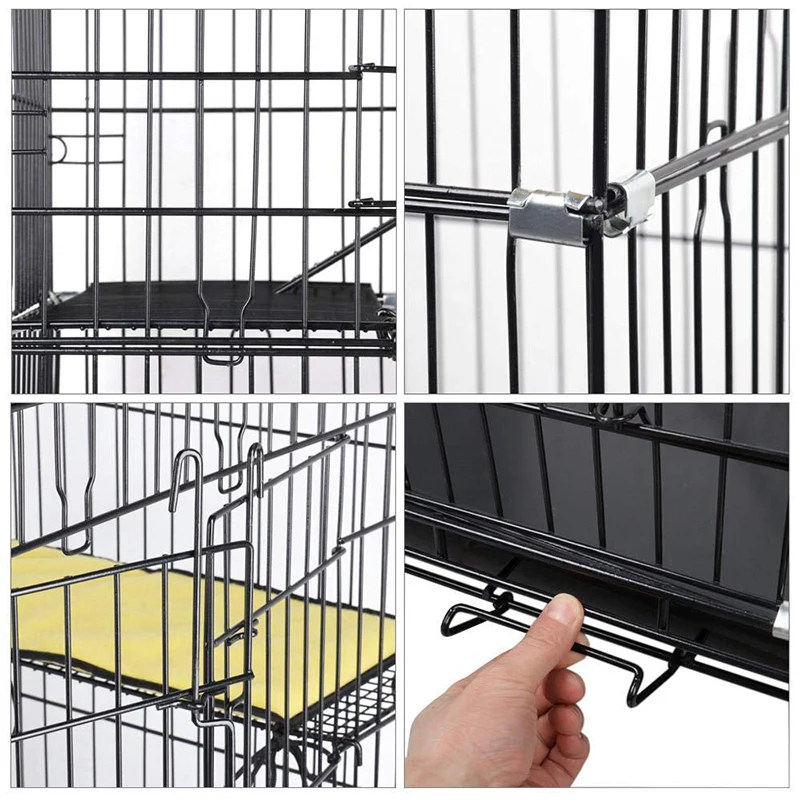 High quality multifunctional foldable oversized free space indoor luxury three-storey cat cage cat house