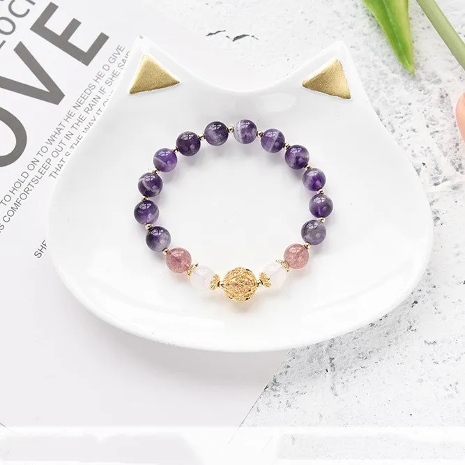 Simple Elegant Natural Amethyst Bracelet Bringing Good Luck And Wealth Marriage Original Romantic Birthday Gift Bracelets