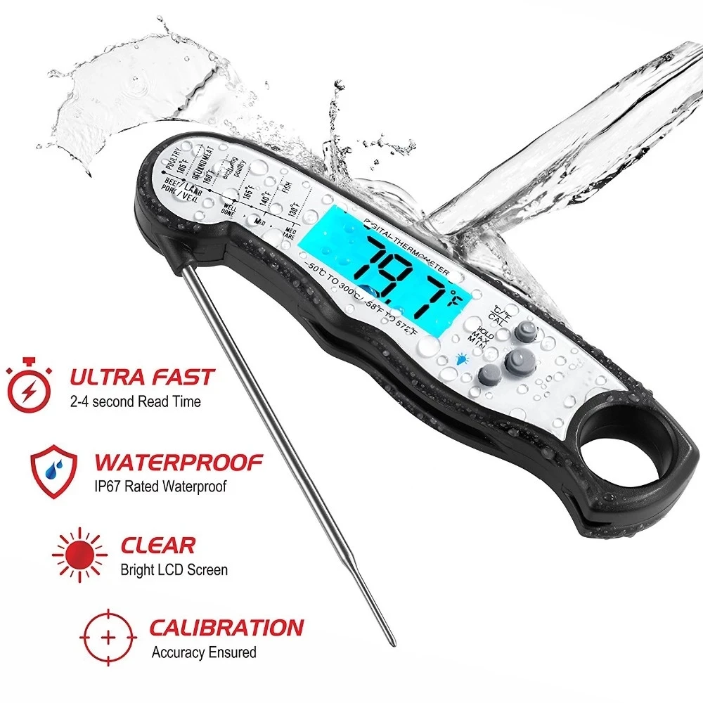 Best Selling Folding Waterproof Instant Read Kitchen Household Meat Food Digital