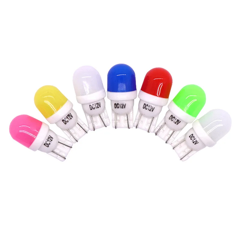 Ceramic T10 W5W LED Bubbles amber white blue red yellow green Pink Lights 12V Car Door w5w 194 168 Light Bulb
