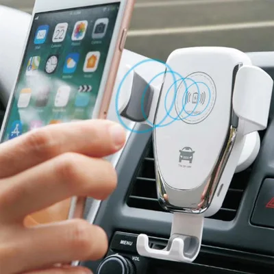 Wireless Car Charger Phone Holder for iPhone Wireless Charging Car Induction Charger Mount for iPhone 12 SE 11 8 Samsung S20