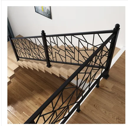 Wrought iron stair railing Balcony Balustrades Handrail Indoor Steel Stair Handrail Design Wrought Iron Railing