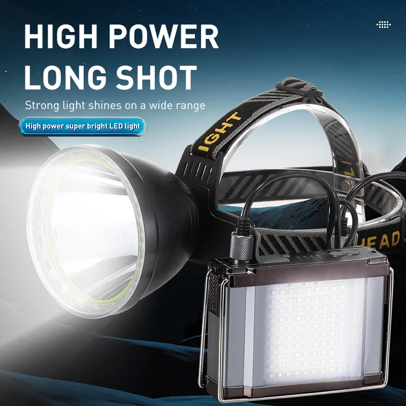 Strong Light Split Headlight Corded Rechargeable Safety Explosion-Proof Miners Mining Headlamp Cap Lamp USB Used as Power Bank