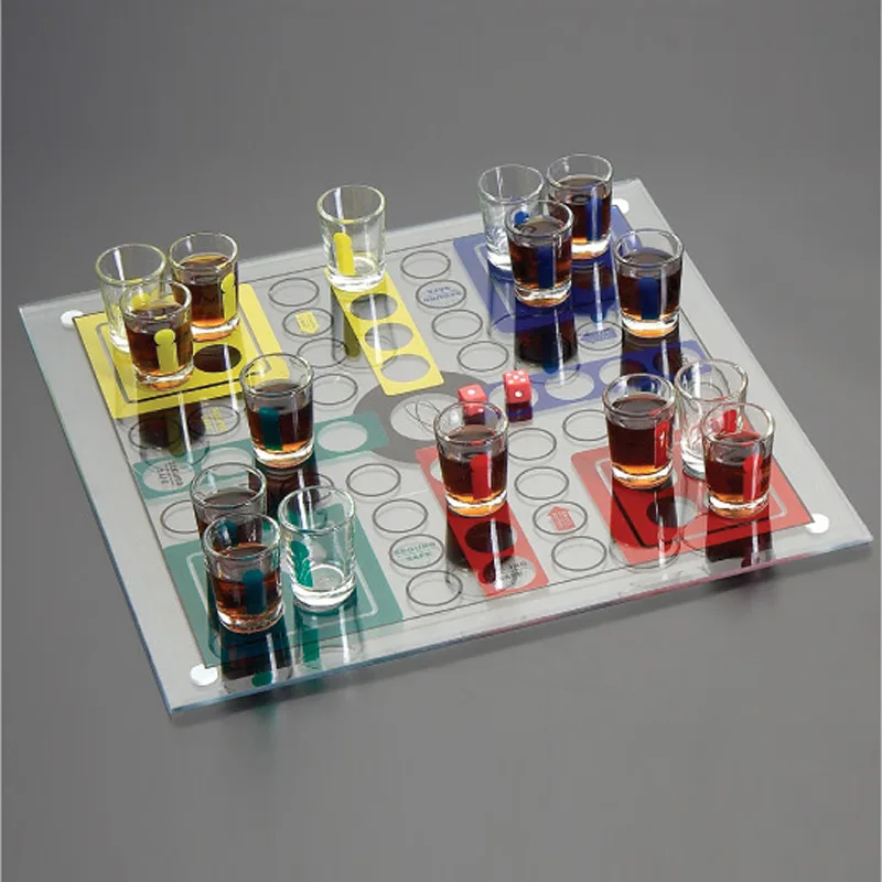 Glass Material Wine Glass Flying Chess Desktop Drinking Toys Wine Table Game Wine Glass Flying Chess