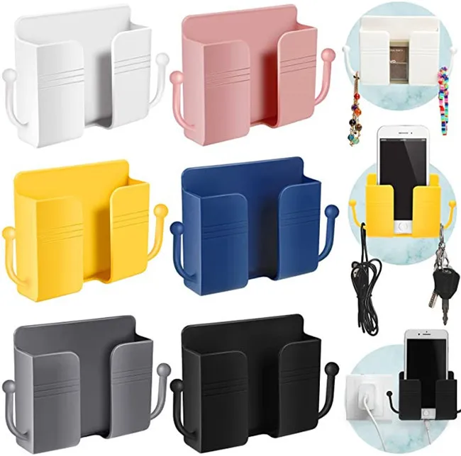 Control Mounted Mobile Phone Plug Wall Holder Charging Multifunction Adhesive Holder