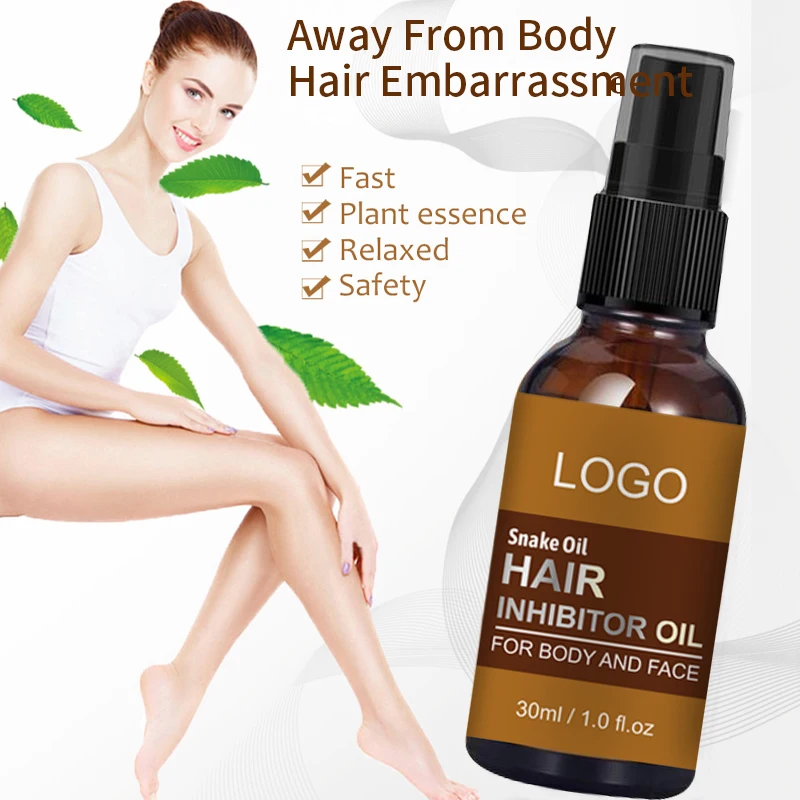 Private Label Herbal Hair Removal Spray Stop Hair Growth Inhibitor Shrink Pores Skin Smooth Hair Growth Inhibitor Serum