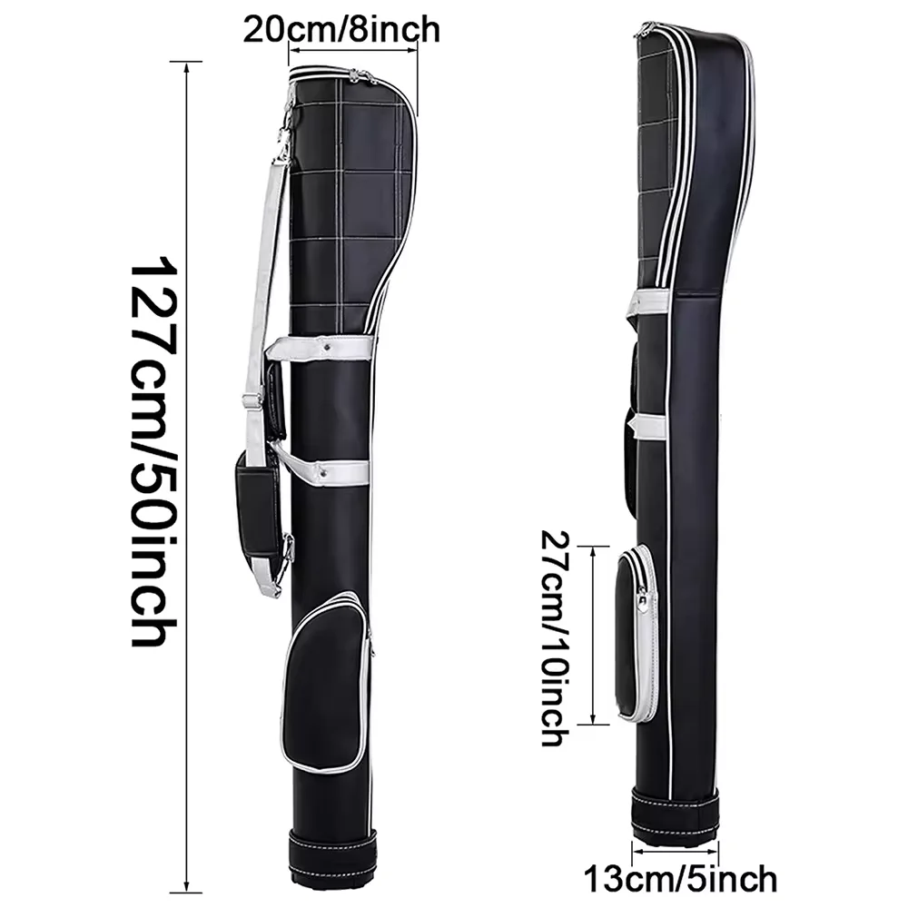 2023 portable pu leather mini golf gun bag waterproof sunday golf bag custom golf club carry bag
