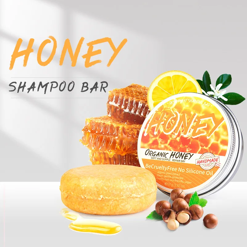 100% Hot Sale Private Label Handmade Tin Box Hair Soap Natural Coffee Solid Shampoo Bar for Hair