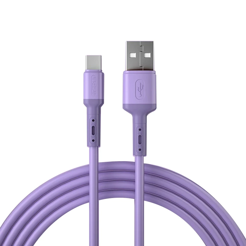 
Liquid Silicone Fast Charging Low Resistance Copper Core for Type C USB Cable Purple Color 