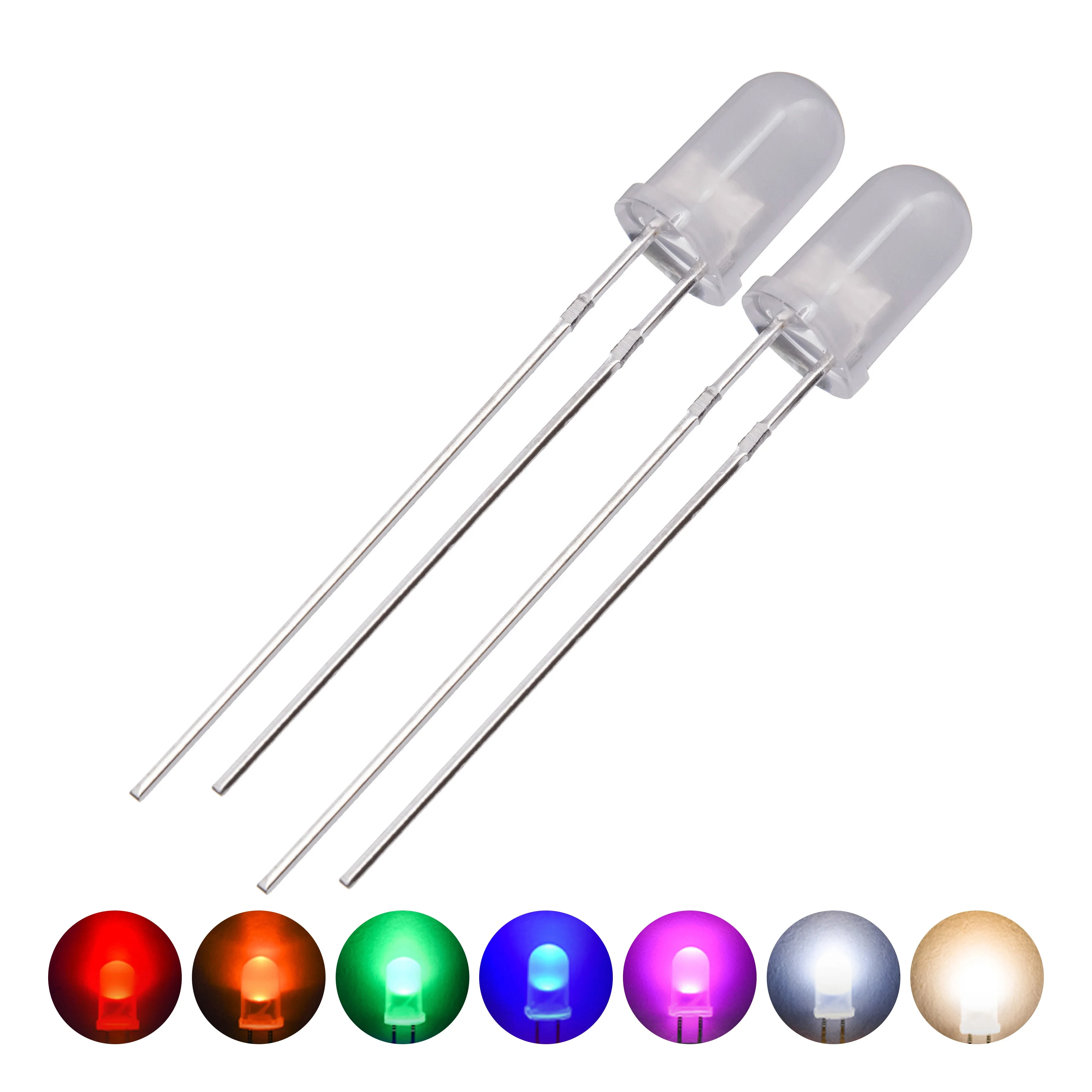 High Quality 3mm & 5mm Oval Round Type LED Lamp Through Hole DIP LED Chip