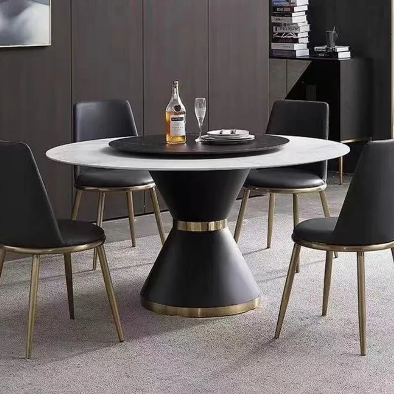 High Sale Guaranteed Quality Marble Round Dining Table Centrale Kitchen Table Set Stone dining table