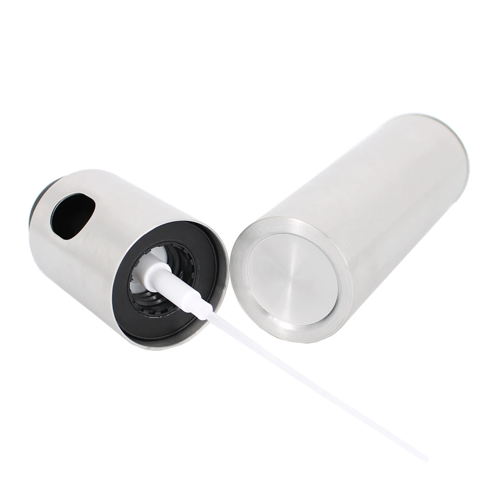 
oil vinegar hand pump press sprayer dispenser with stainless steel bottle 