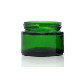 Luxury Empty Eco-Friendly Cosmetic Matte Green Blue Amber Cream Jar Glass With Lid glass jar cosmetic packaging