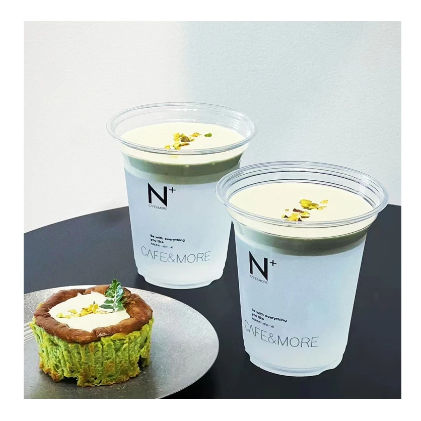 Coffee Cups Disposable Plastic Cup With Lids Wholesale Pet Logo Printed 14oz 16oz 32oz Clear Hygienic Plastic Cup For Beach