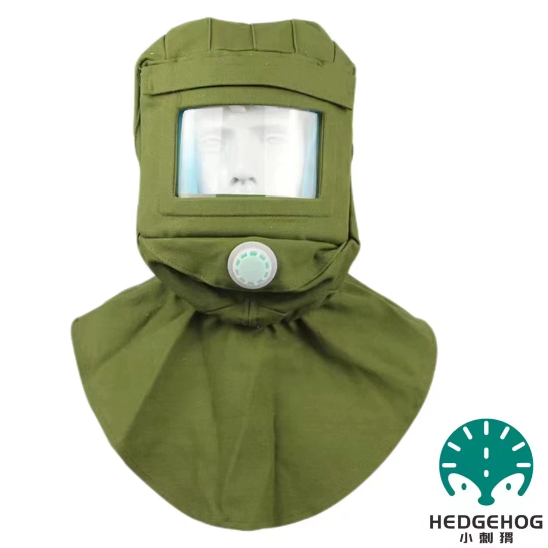 Polishing dust-proof sandblasting cap, thickening canvas spray painting large head cap, labor protection wind cap