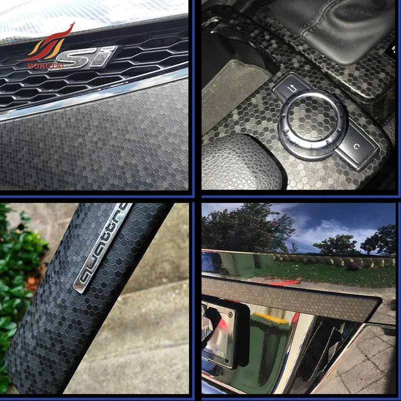 superior 3m matrix gold black covering film roll honey comb vinyl sticker honeycomb wrap carbon