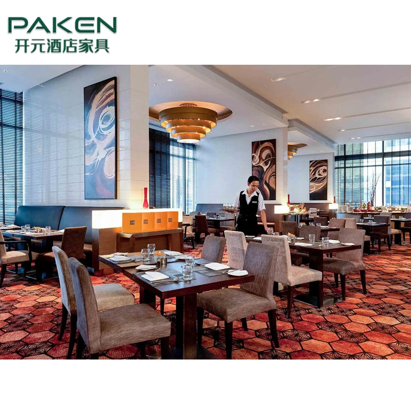 High-End Commercial Hotel Restaurant Table And Chairs Wood Restaurant Furniture Set