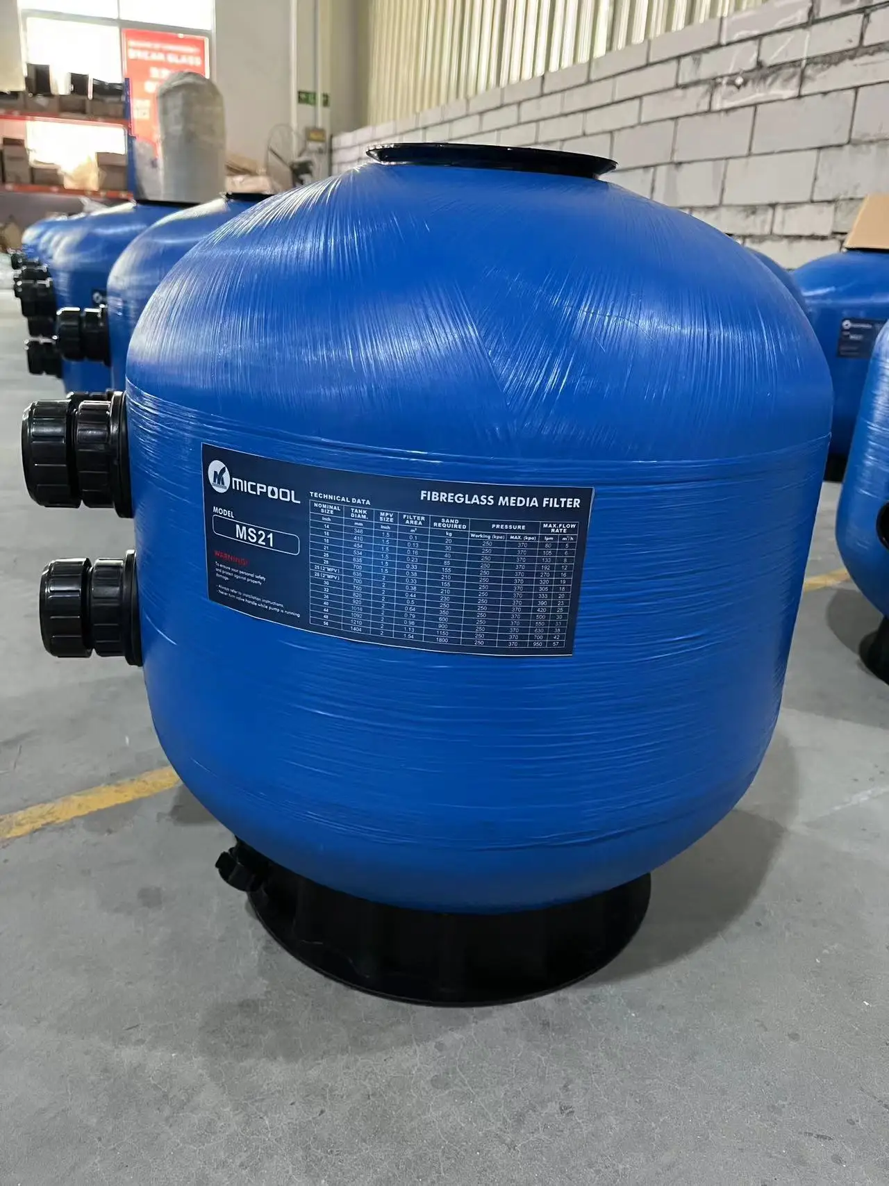 Swimming Pool Equipment for Sand Filter(1.5' Top Mounted Valve 450mm-700mm)
