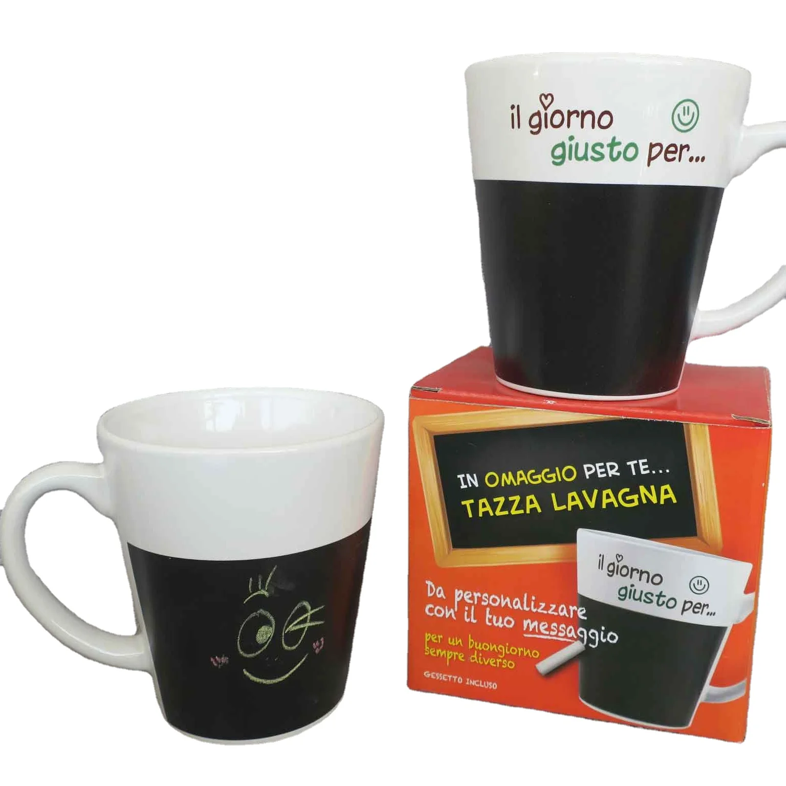 Custom Creative Minimalist Ceramic Tea Cup Set Black Matt Chalk Handgrip Shape for Back to School