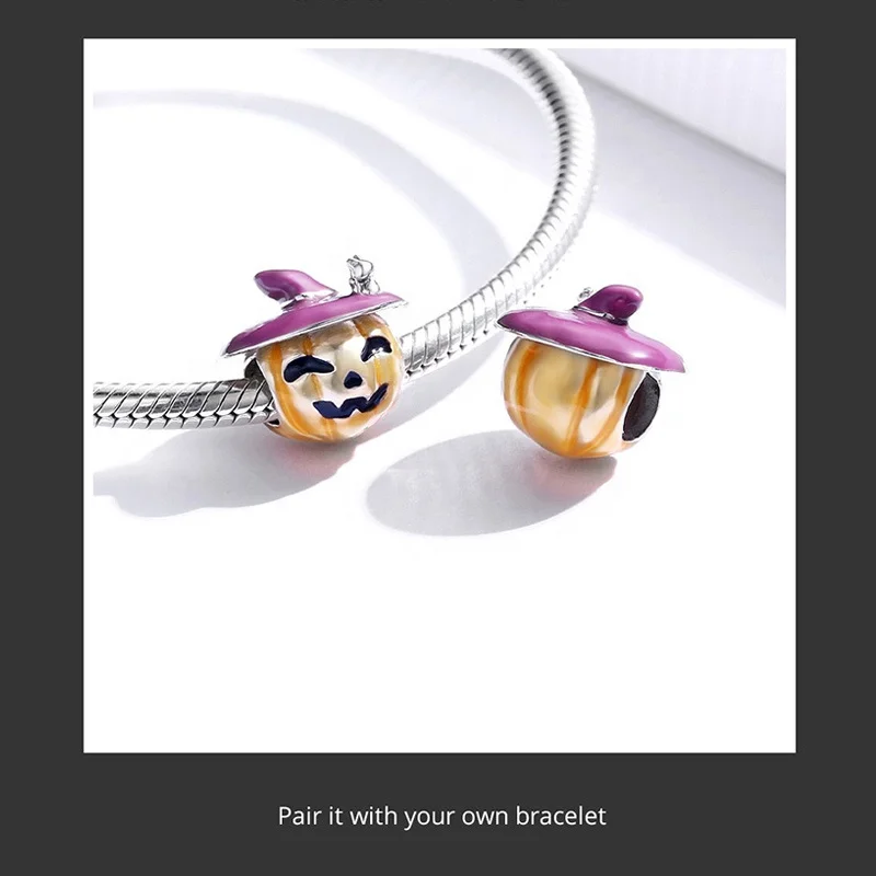Hot Sale 2022 New fashion high quality ALE S925 sterling silver pan dora Halloween Pumpkin Charm Gift for Friend