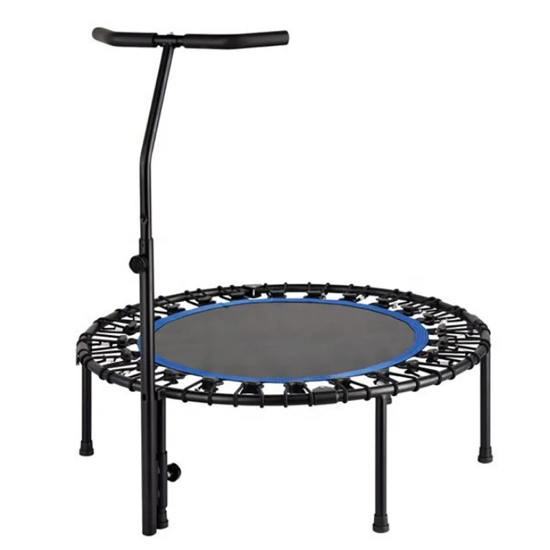 Gymnastic Training Custom Logo Elastic Foldable Bounce House Handle Home Indoor Gym Small Fitness Sale Inflatable Trampoline